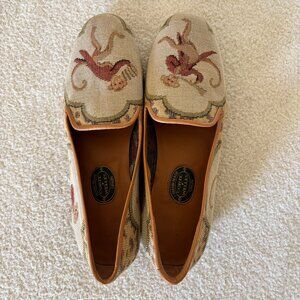Corte + Welles Vintage Handmade Tan Monkey Flats